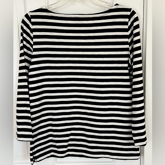 J. Crew Women’s Classic Mariner Cloth Boatneck T-shirt 3/4 Sleeve Stripe Sz S - Picture 8 of 15